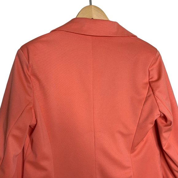 Face Face Blazer Open Front Pockets Orange 3/4 Sleeves Lined NWT Women's Size M - Picture 8 of 10